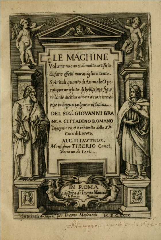 Giovanni Branca e il suo volume Le Machine